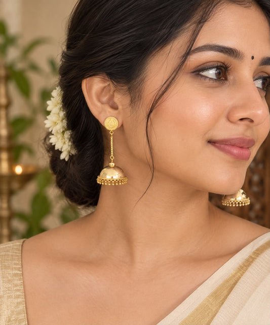 Antique long string jhumka