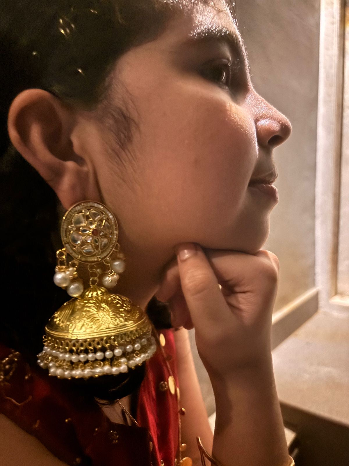 Anti Tarnish Brass Jhumkas
