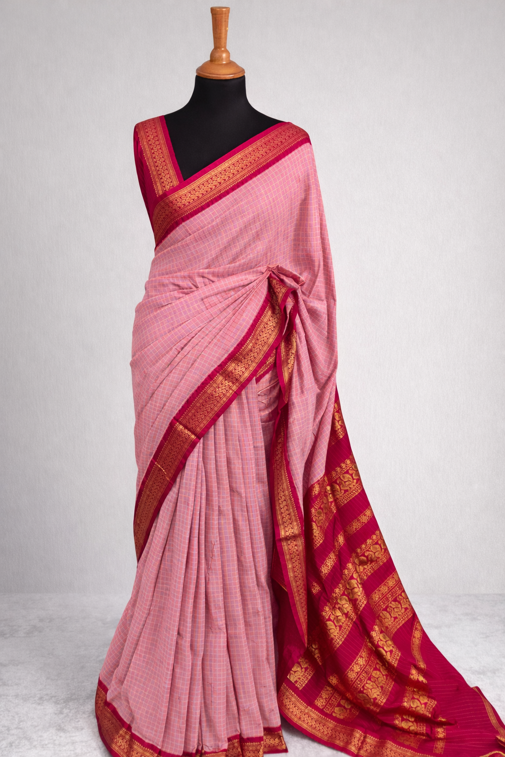 Apsara pink Kalyani Cotton Silk Sarees