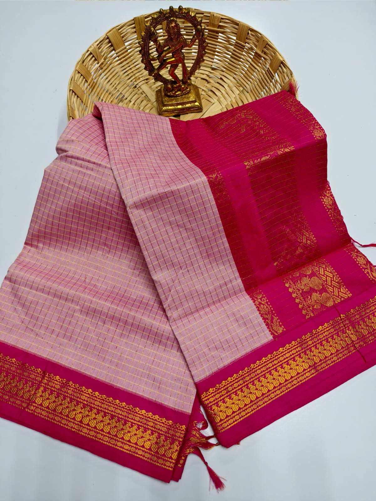 Apsara pink Kalyani Cotton Silk Sarees