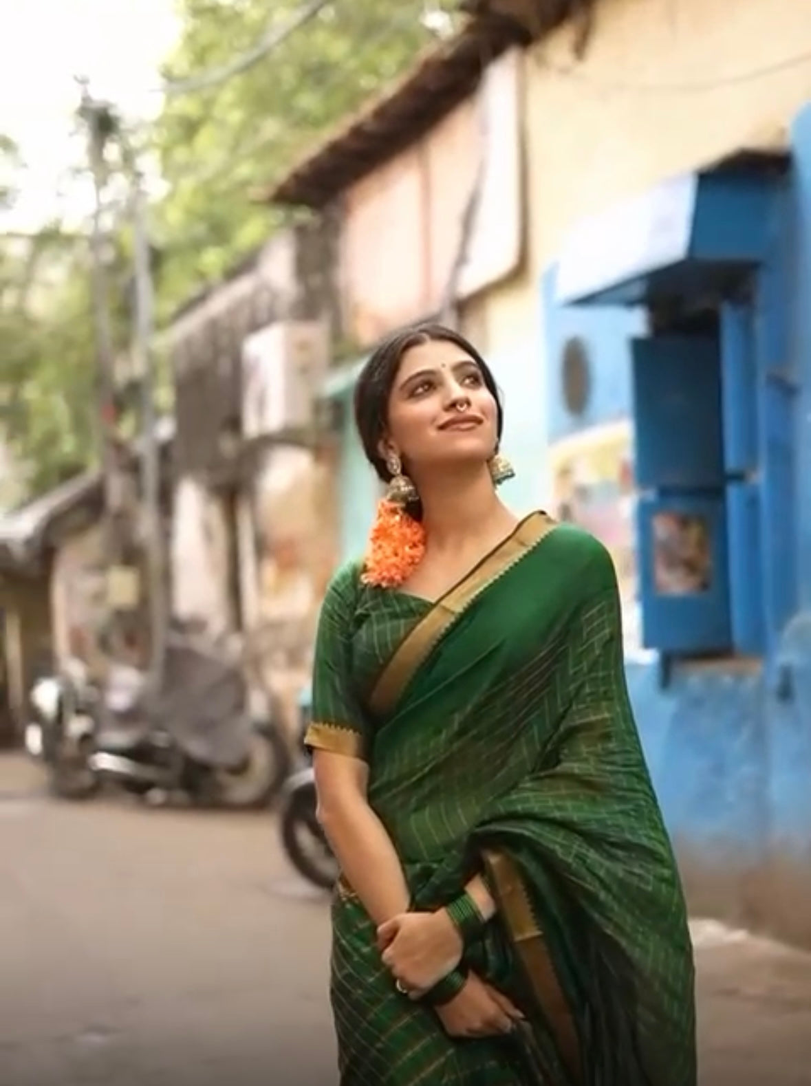 Mangalagiri pattu sarees Green