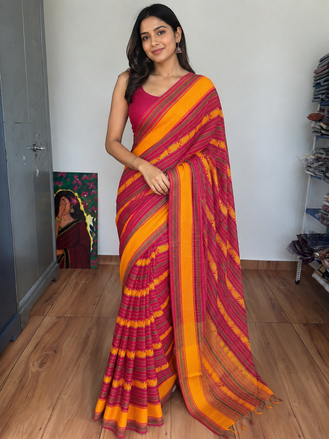 Dhaniakhali handloom Cotton Saree