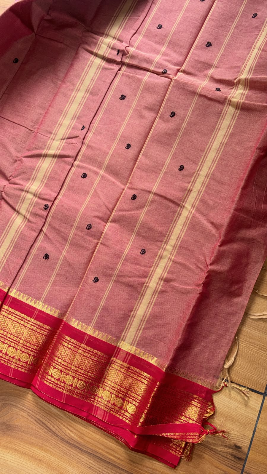 Festive Kanchi cotton Saree with  buttas SGS42