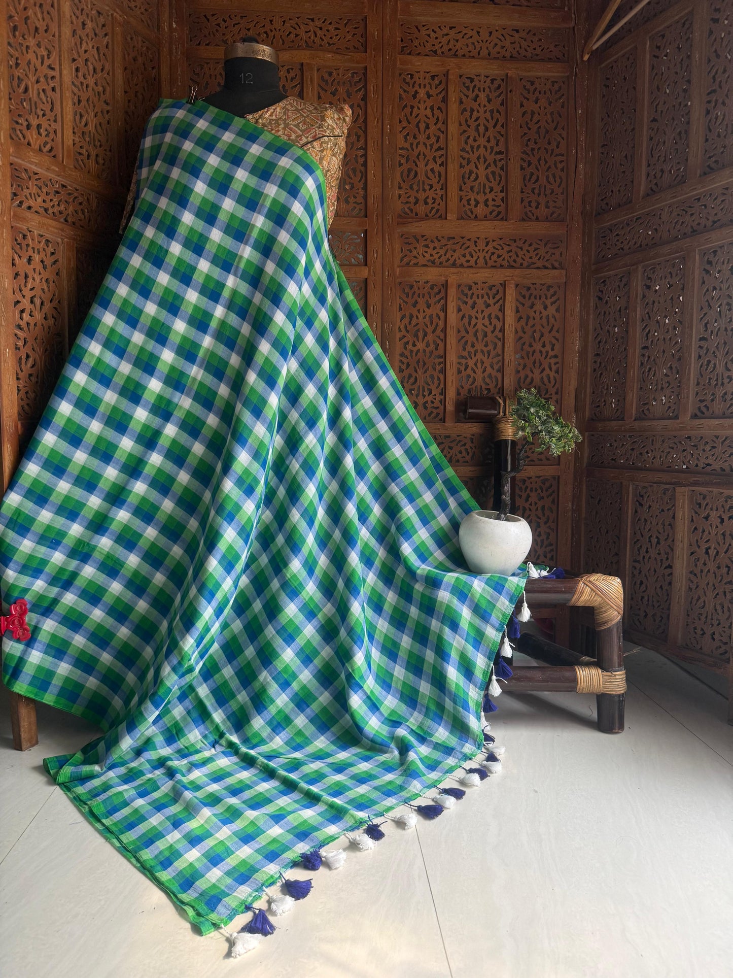 Office wear 120 thread count handloom mal cotton sarees