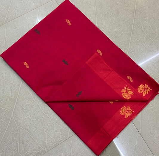 Vintage Kanchi cotton flower butta sarees without blouse