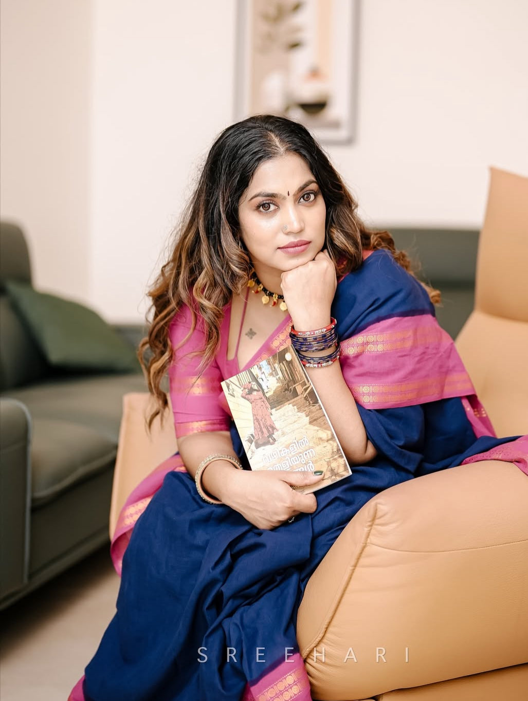 Tarangini vintage Navy blue and majenta Rudraksha border sungudi saree Rajila’s choice