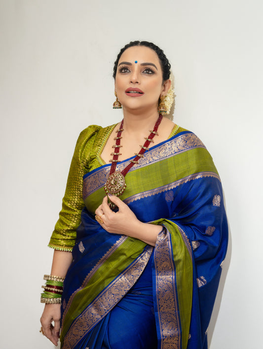 Kanjipuram Silk Saree Shwetha menon choice