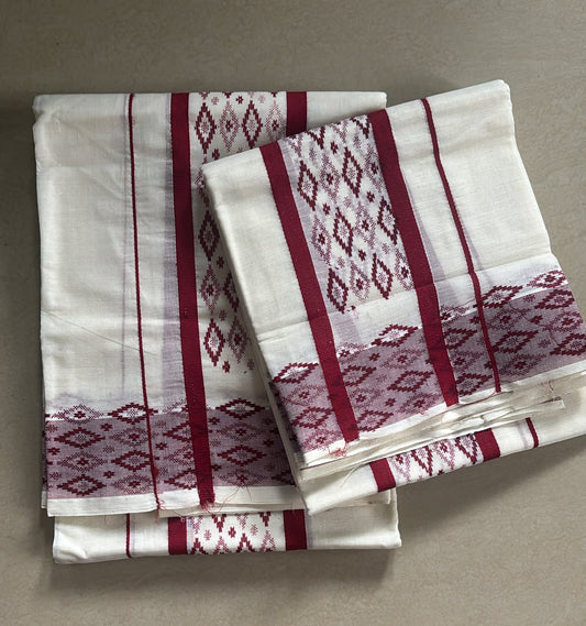 Kattikara designer Cotton Set Mundu
