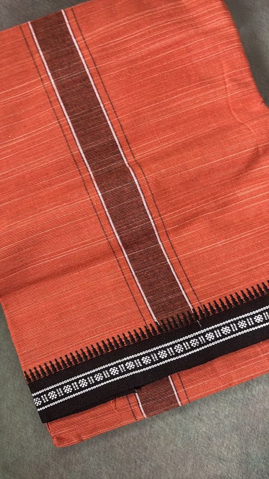 Premium quality pure cotton daily wear kavi Mundu dhothi men