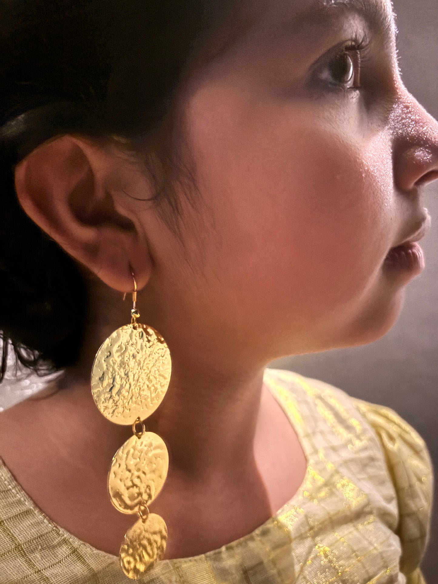 Anti Tarnish statement ear hangings