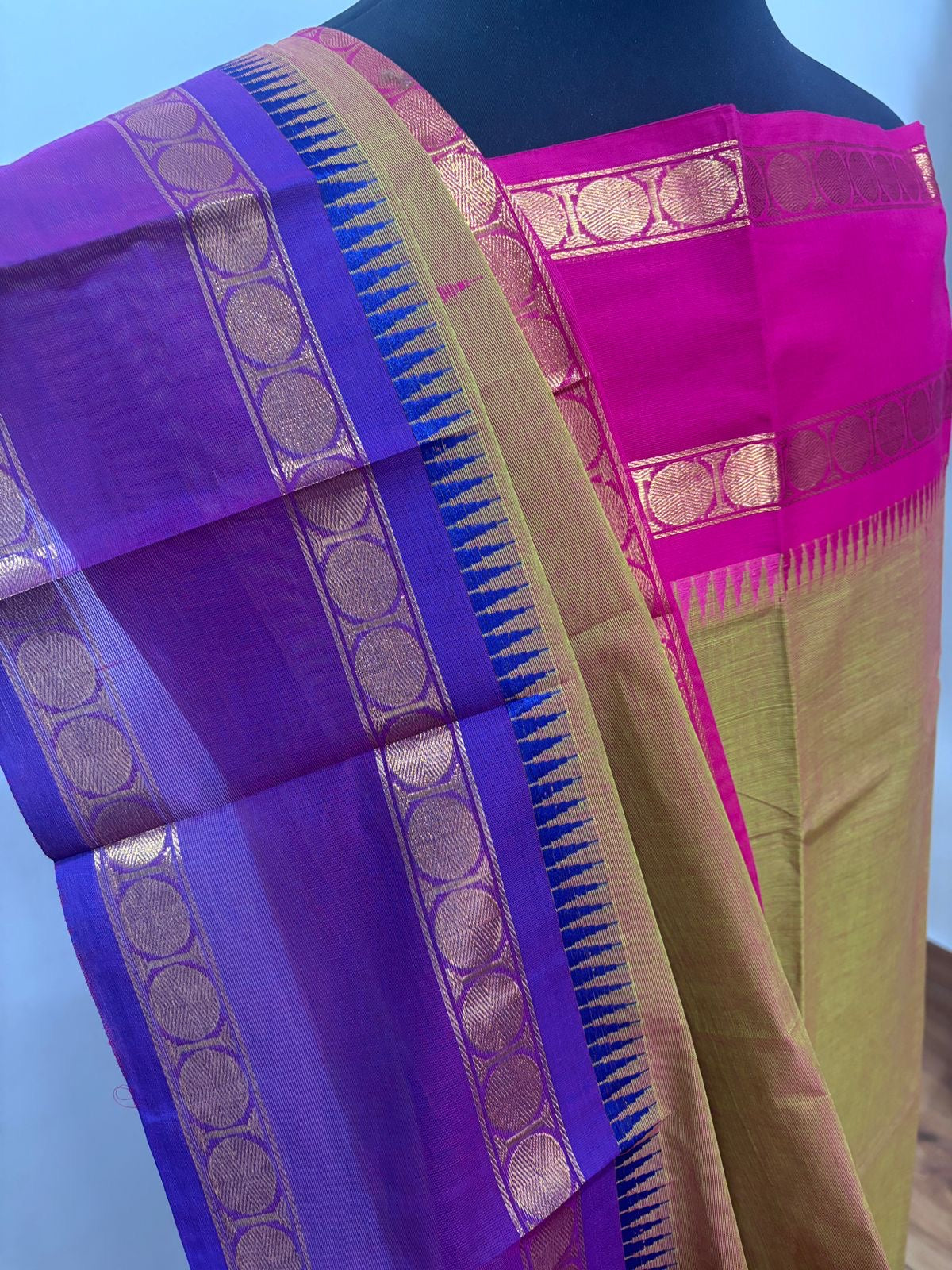 Vintage Chettinad Suit Set Unstitched