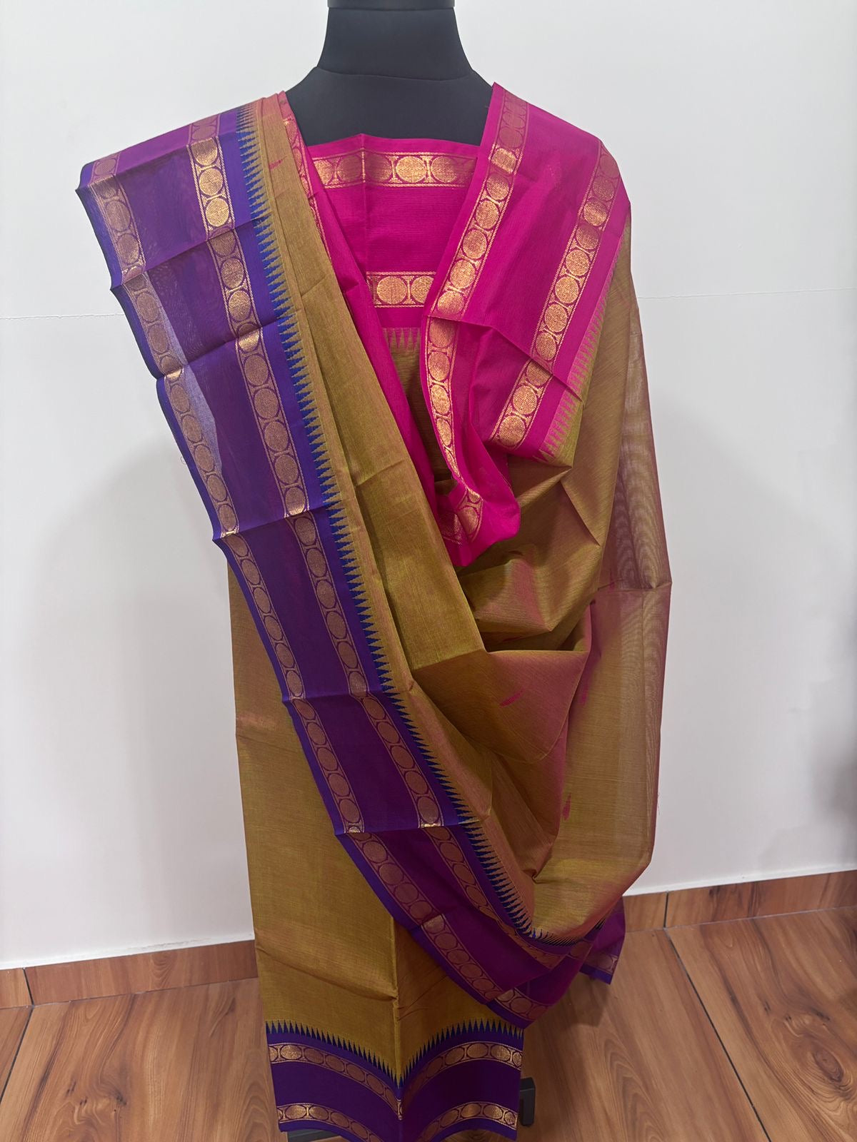 Vintage Chettinad Suit Set Unstitched