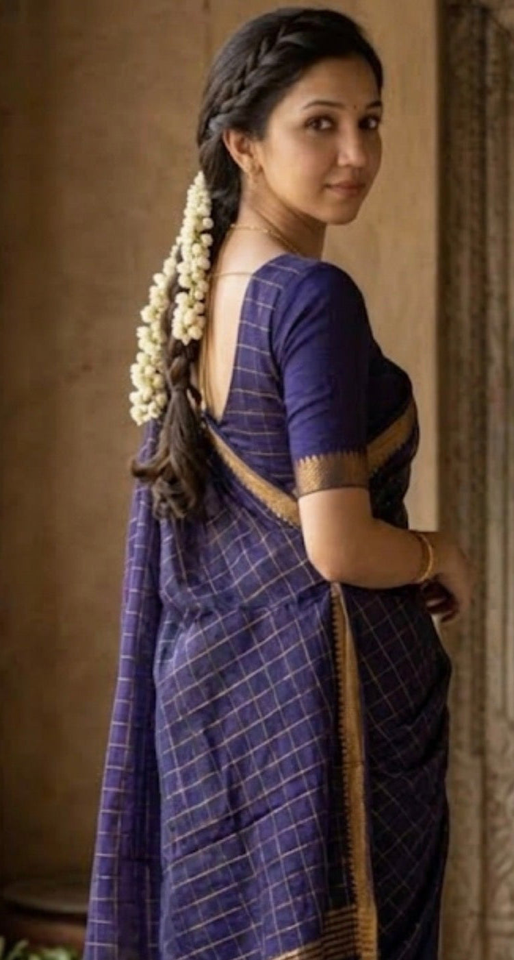 Mangalagiri Silk cotton Sarees violet