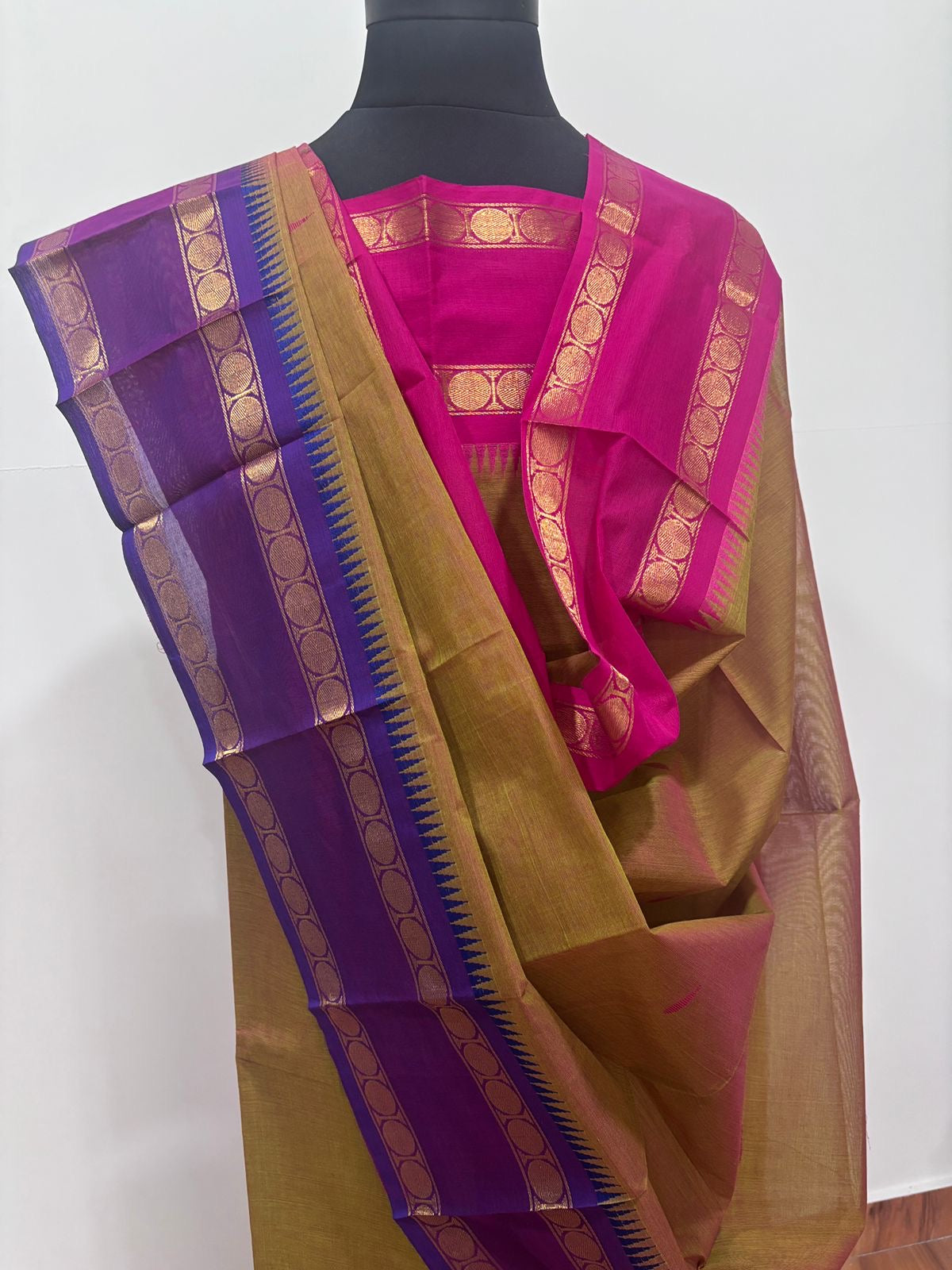 Vintage Chettinad Suit Set Unstitched