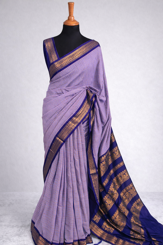 Apsara violet festive cotton Silk Saree