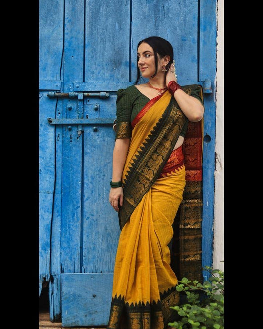 Pre order : Tarangini Handloom zari checks ganga jamuna sungudi sarees