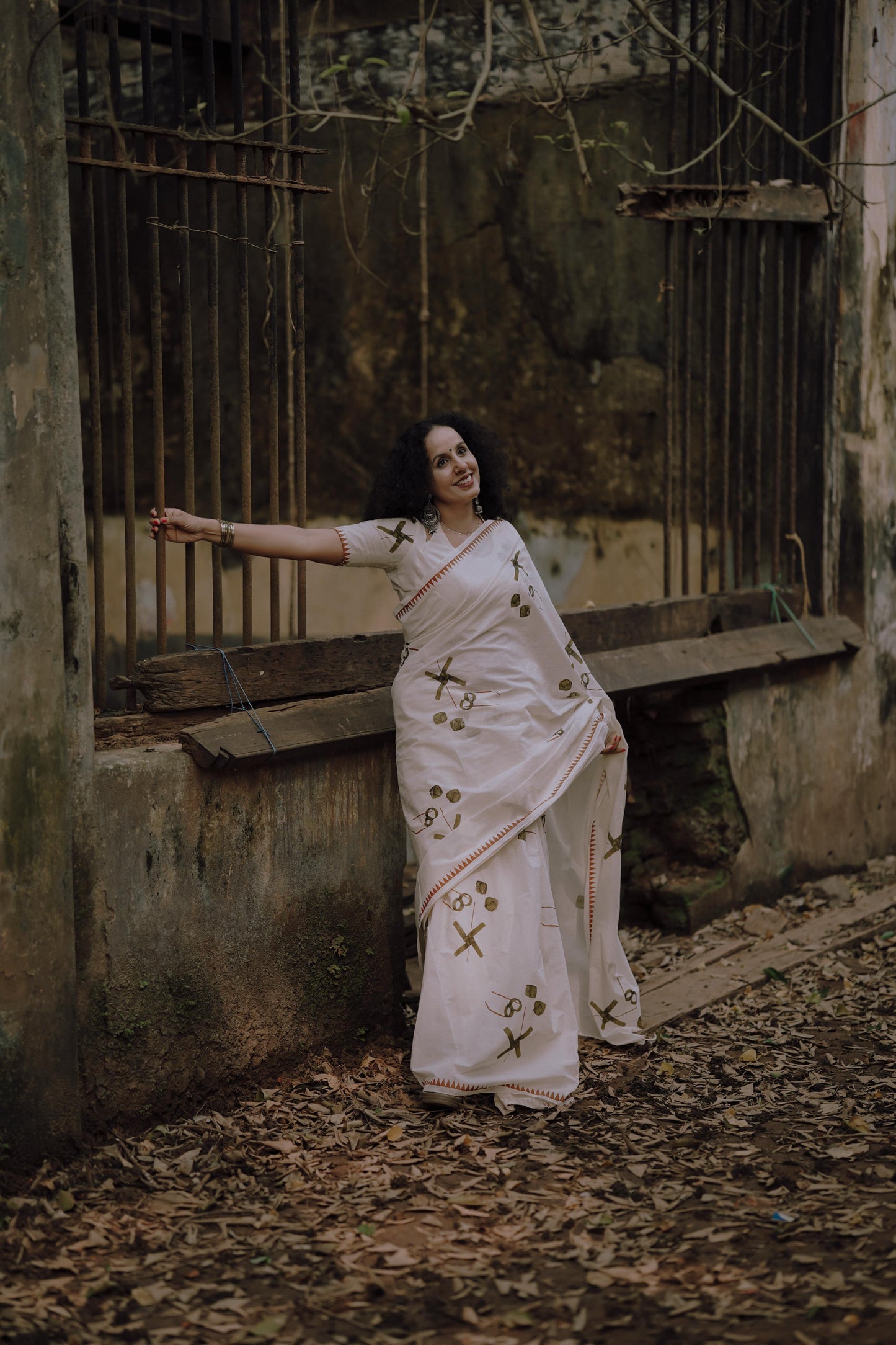 Nostalgic Ola kalippattam design Kerala Saree