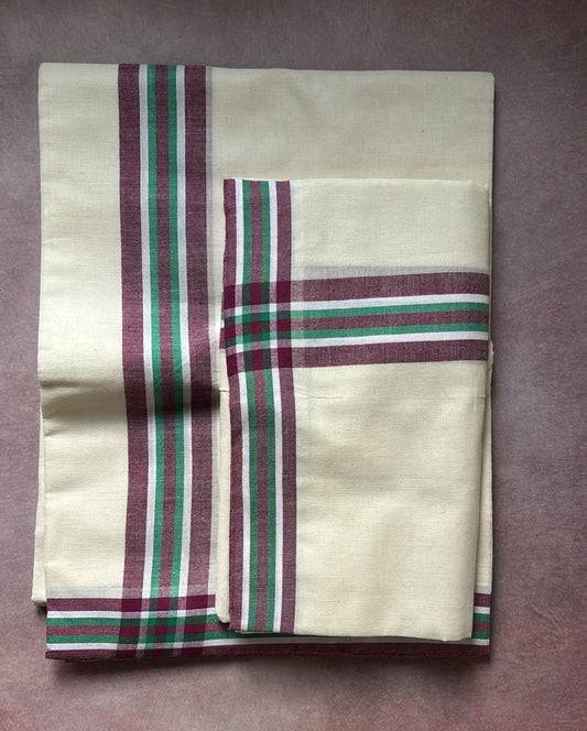 Mulloth pure cotton set Mundu MS3