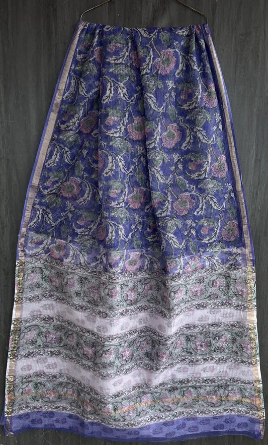 Kota doria Sarees violet dew