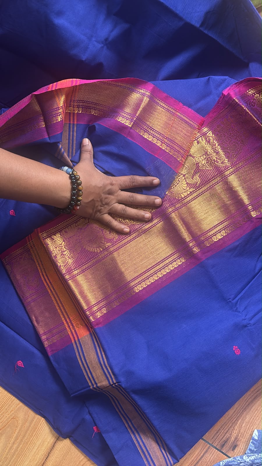 Vintage dual tone festive cotton Saree SGS40