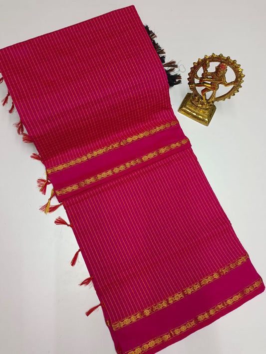 Arani pattu Saree kumkum pink