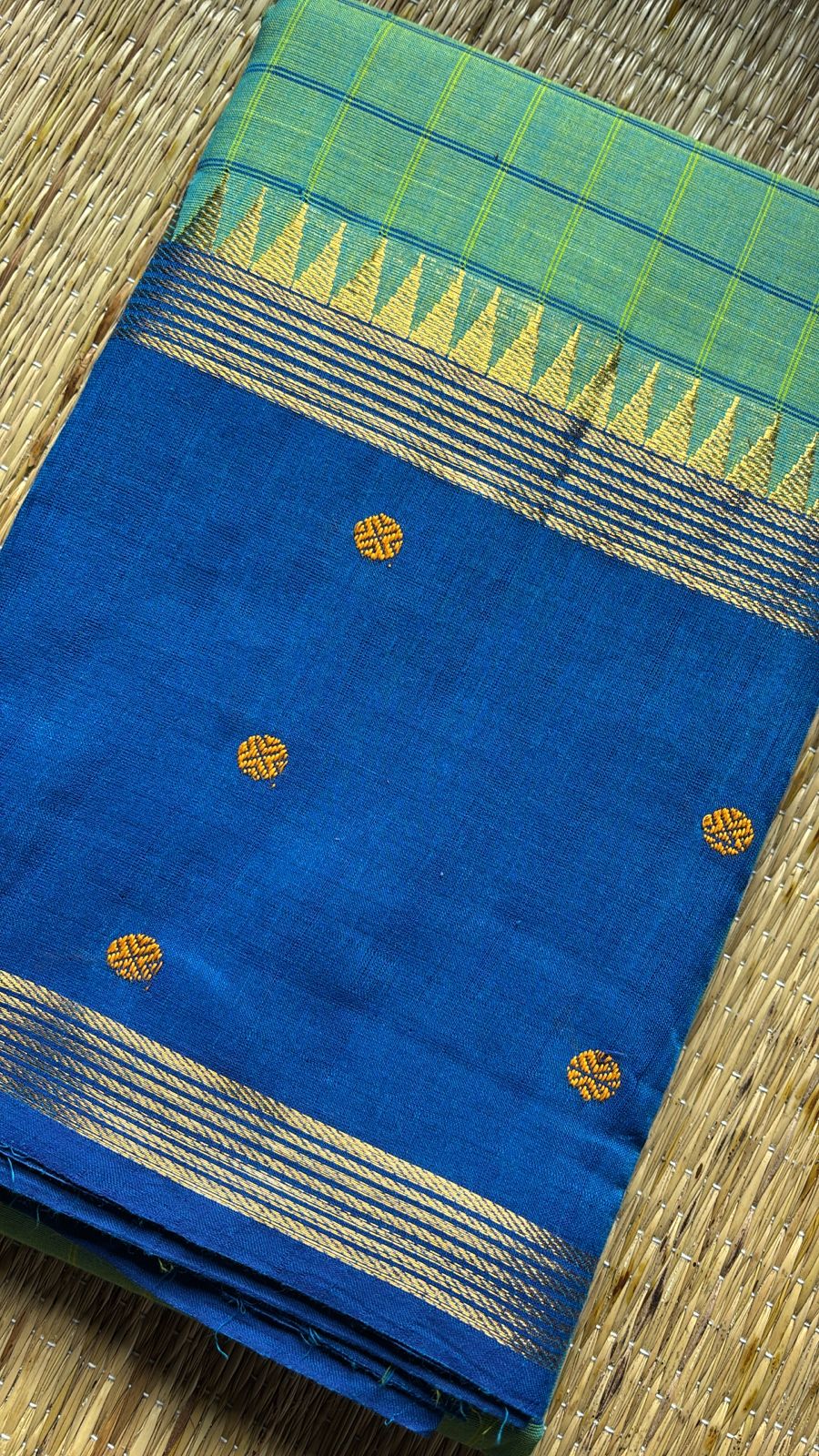 Sangita Chettinad check saree with butta borders