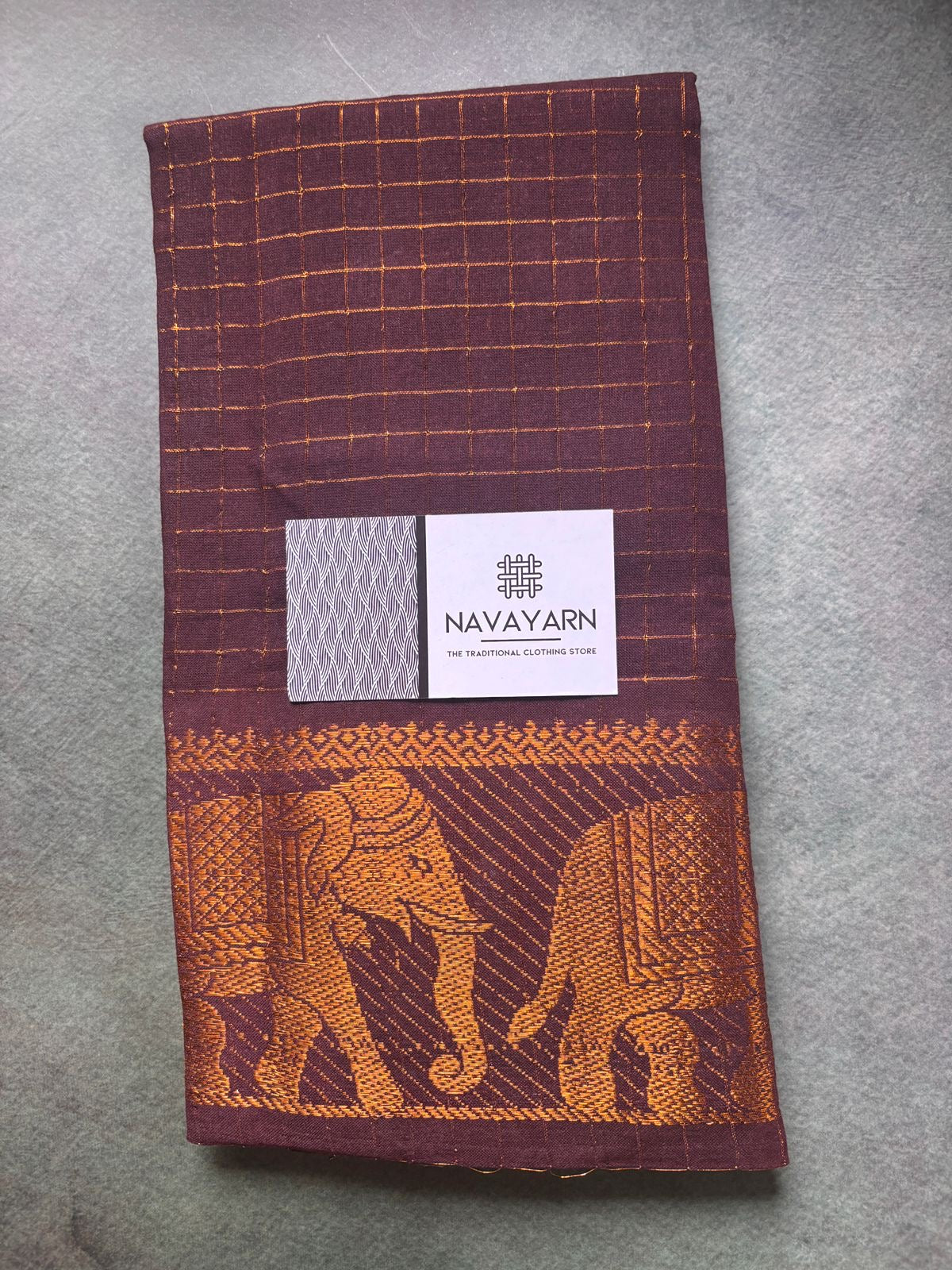 Handloom sungudi blouse pieces pack of 3 (violet brown mustard)