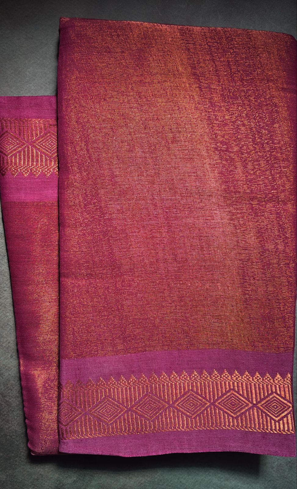 Tissue raga Sungudi cotton Sarees with running blouse pink