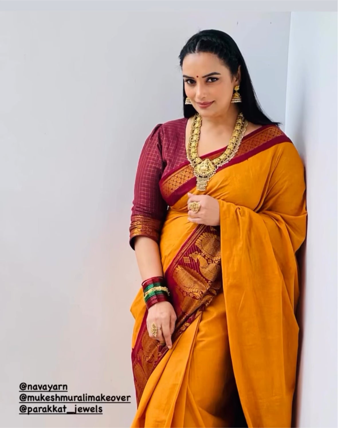 Tarangini Sungudi Cotton Saree with broad border Shwetha Menon’s choice