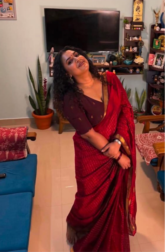 Mangalagiri pattu sarees maroon