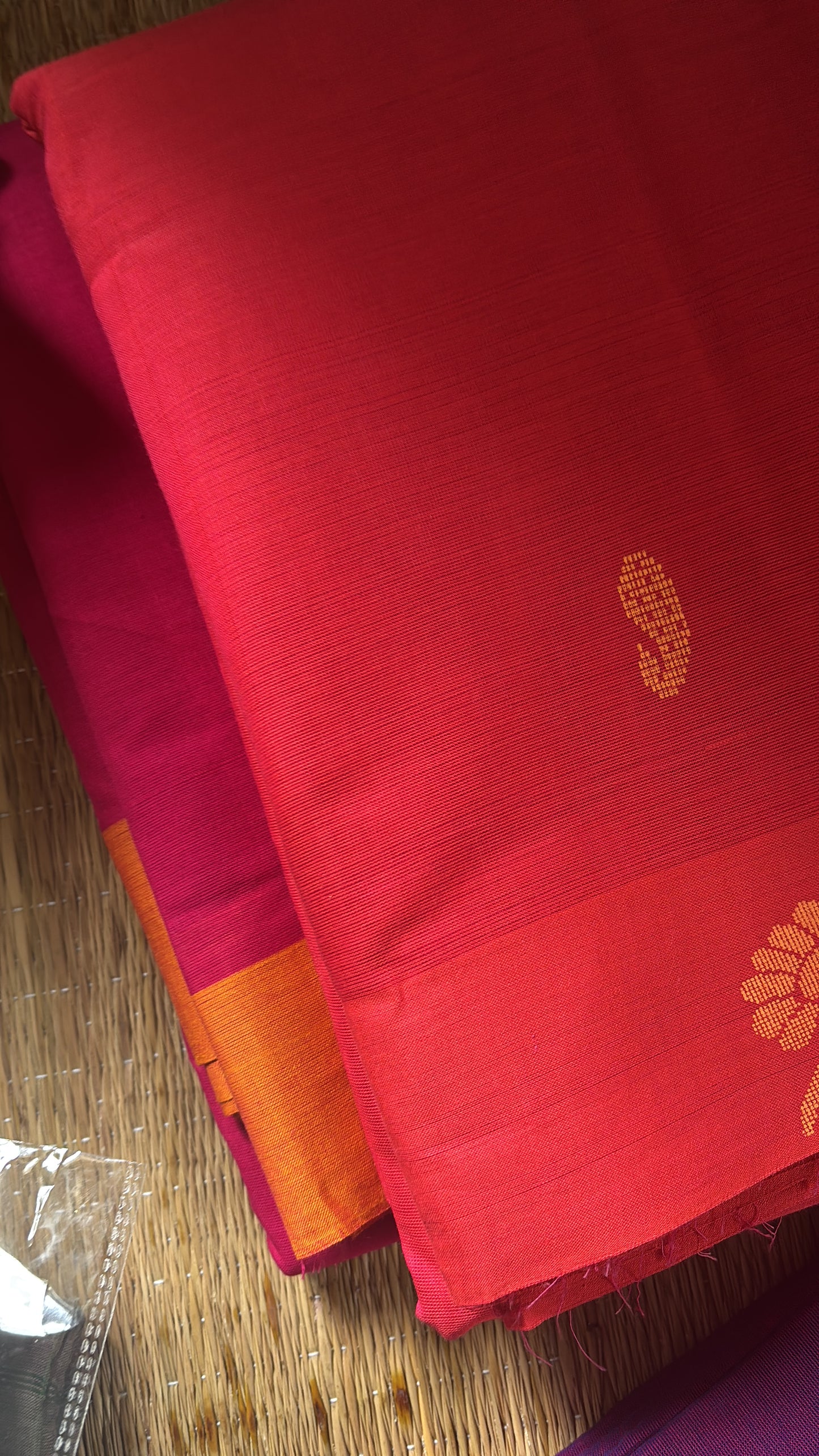 Vintage Kanchi cotton flower butta sarees without blouse
