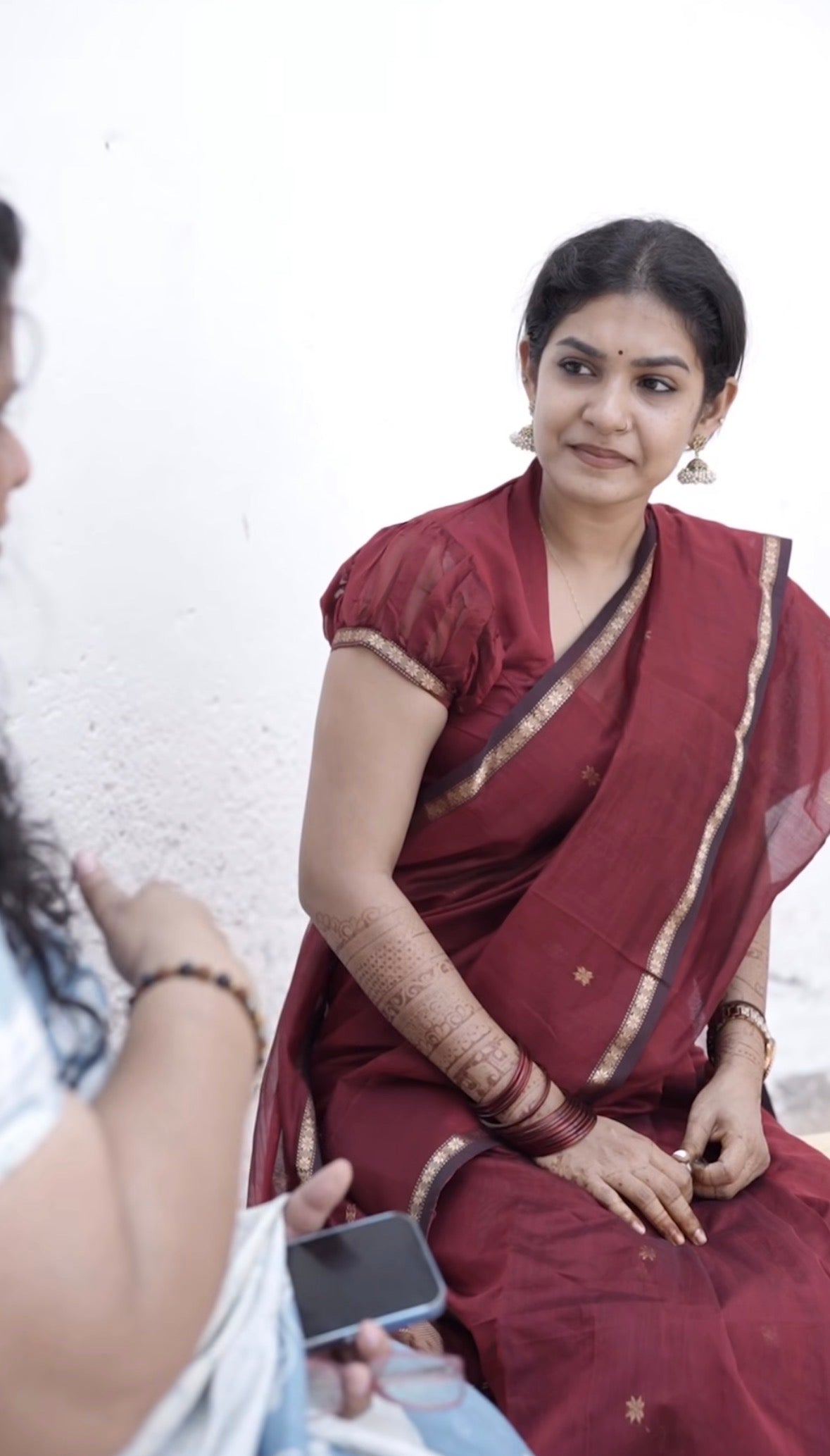 Kalyanika (कल्याणिका) Handloom Maheshwari Silk Cotton Sarees, Maroon  Sithara’s choice