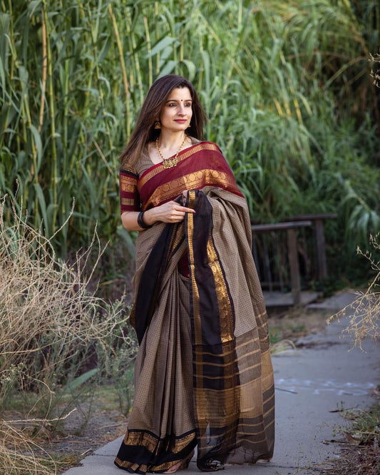 Sangita Kanchi ganga jamuna check Cotton sarees