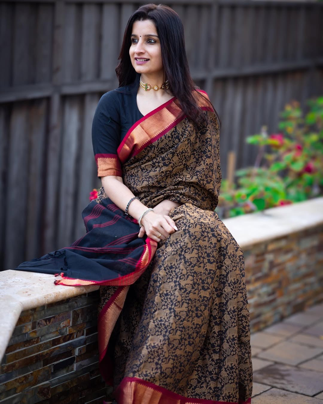 Vanashingaram Kanchi cotton Saree