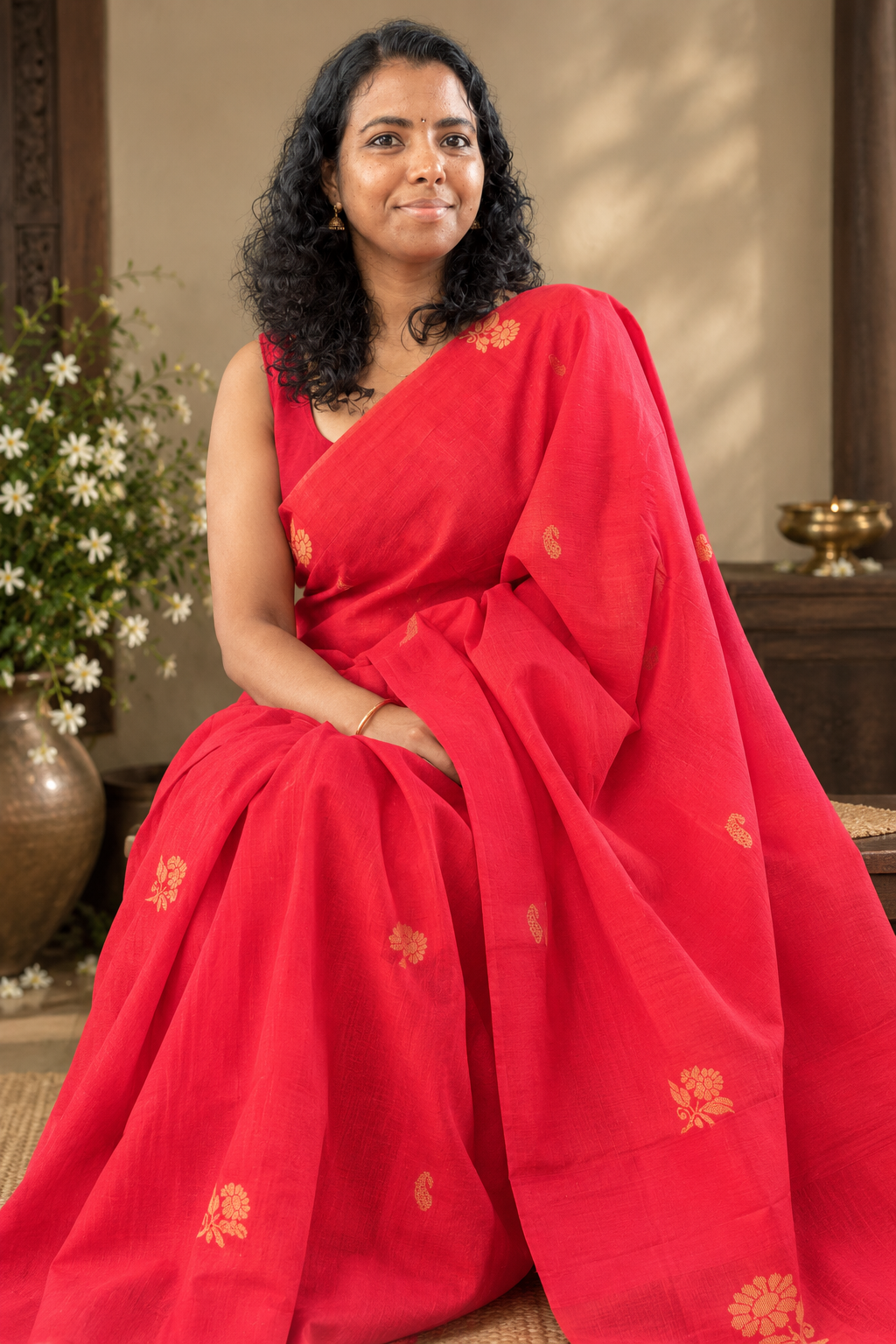Festive Kanchi cotton Saree without blouse piece SGS43