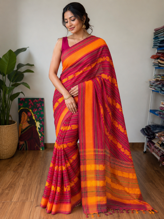 Dhaniakhali handloom Cotton Saree