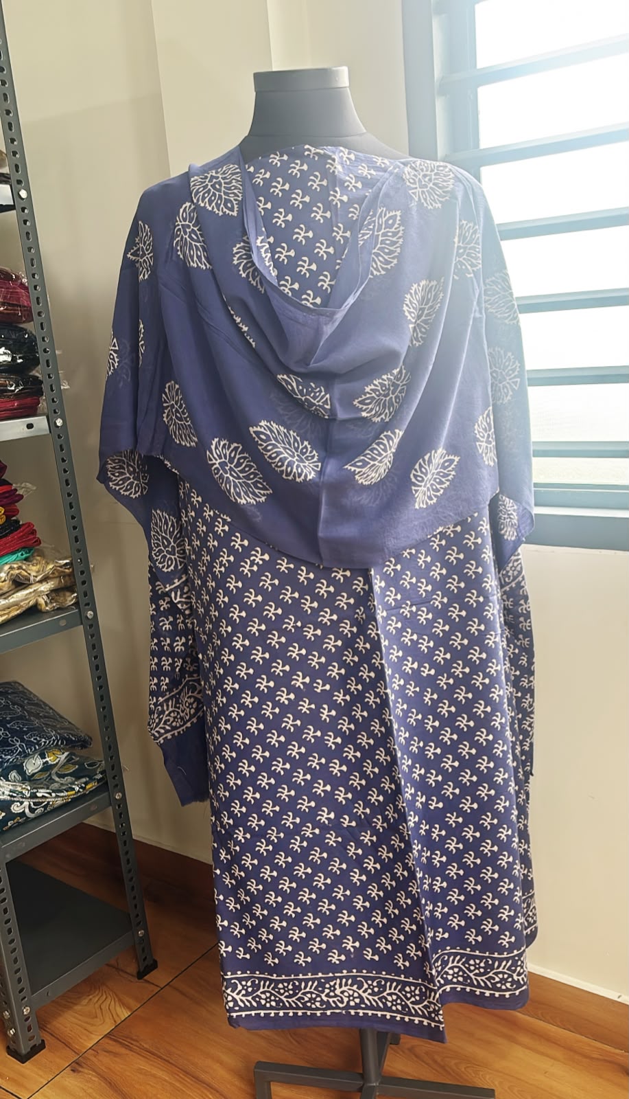 Jaipur block printed blue suit set
