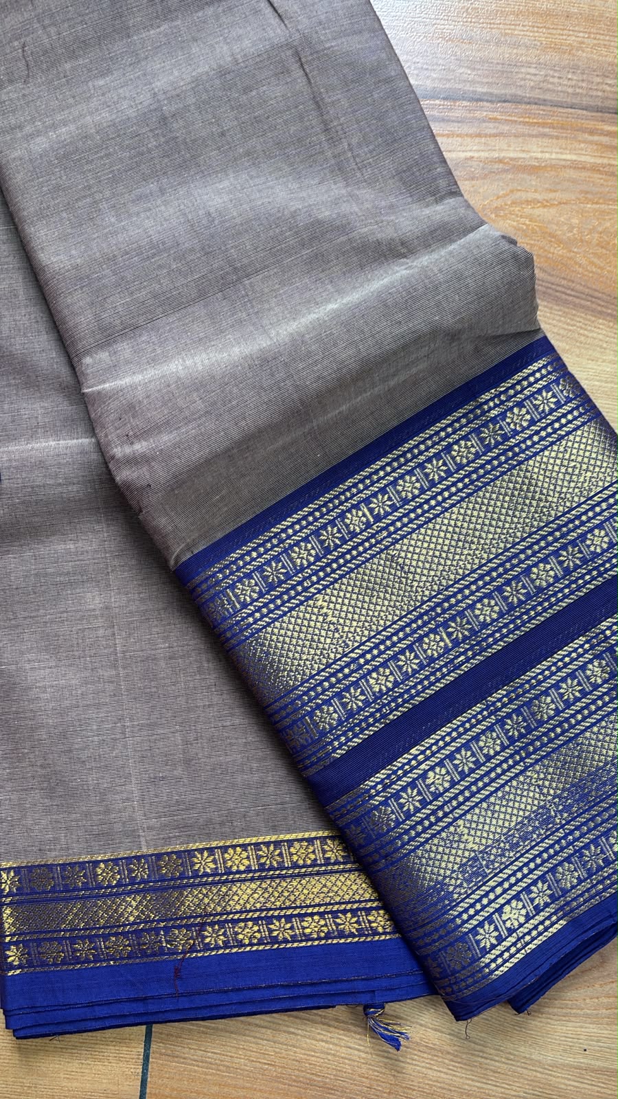 Metallic purple Kanchi cotton Saree SGS55