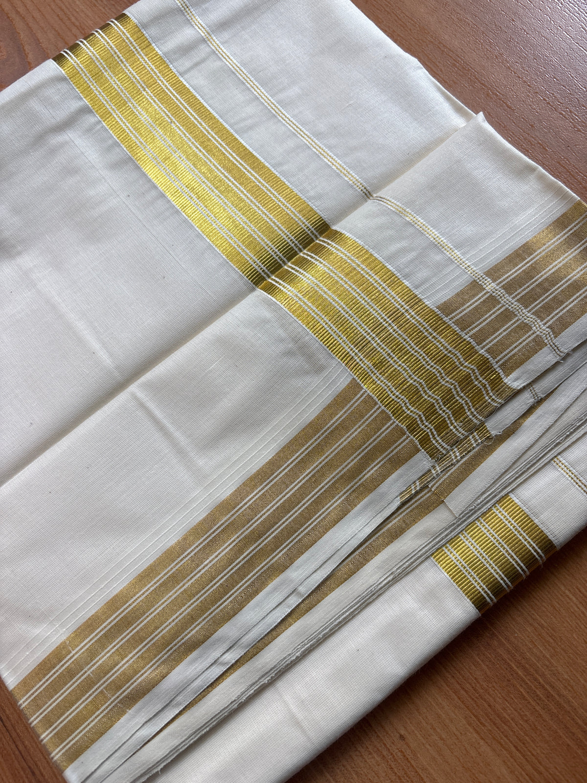 Pure Cotton Gents Kasavu Double Mundu SAR64