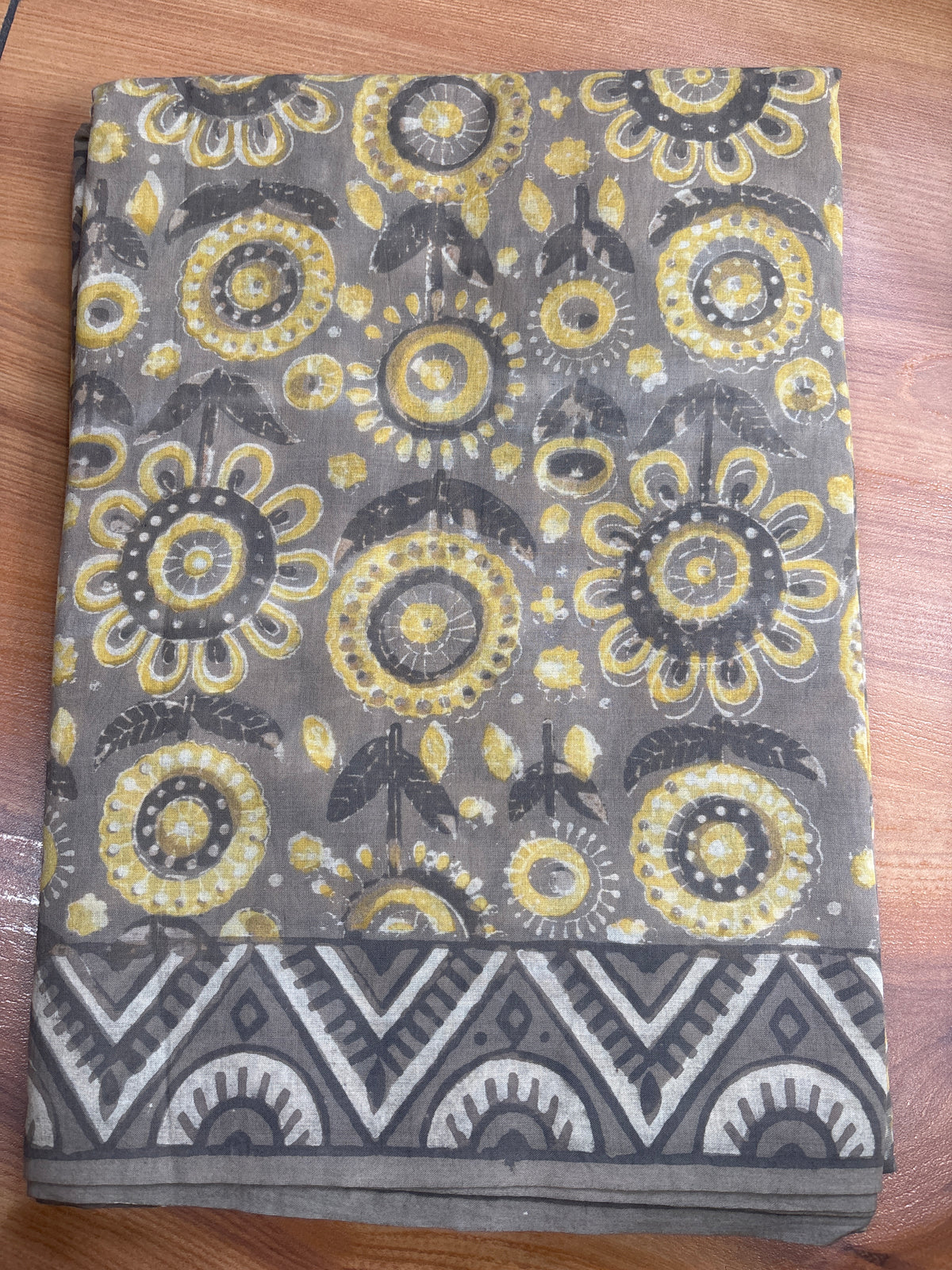 Natural dyed Block printed Mul Sarees DWS21