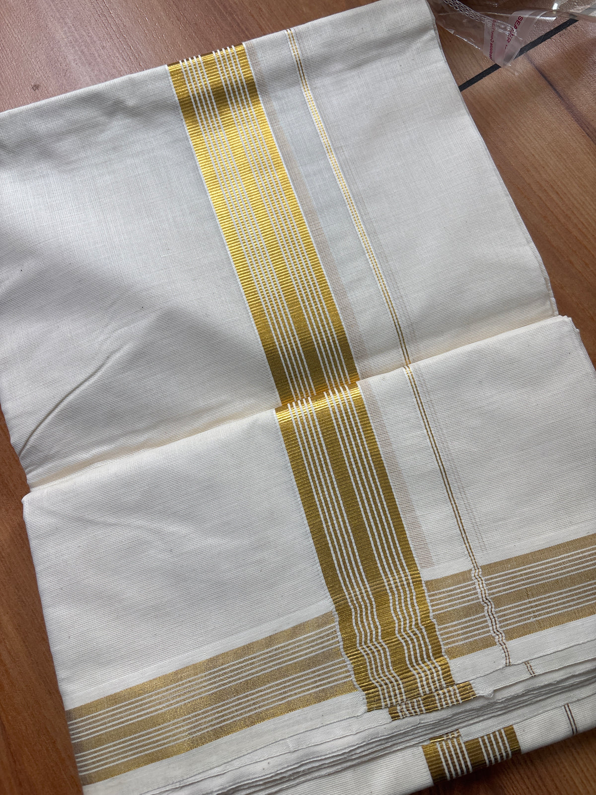 Pure cotton Gents Kasavu Double Mundu SAR66